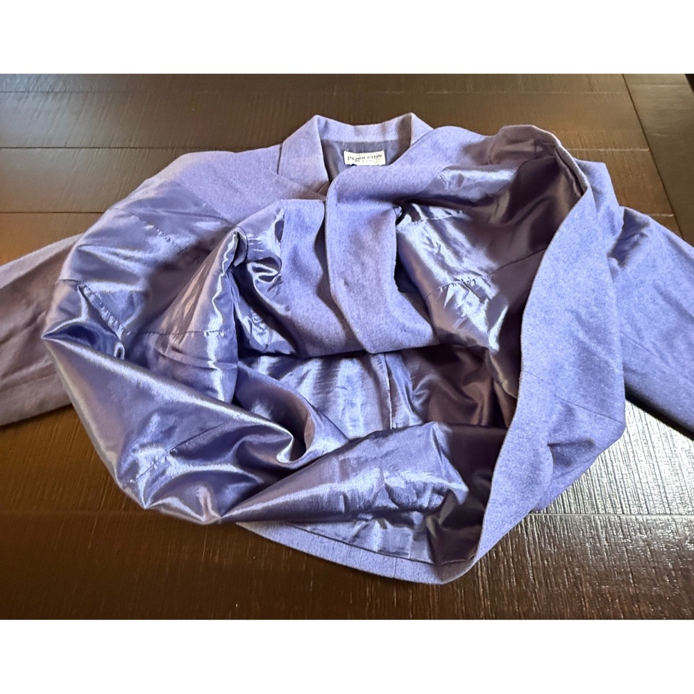 Vtg Pendleton Wool Blazer Jacket Womens 18W Plus Purple Periwinkle USA Made - Picture 9 of 10